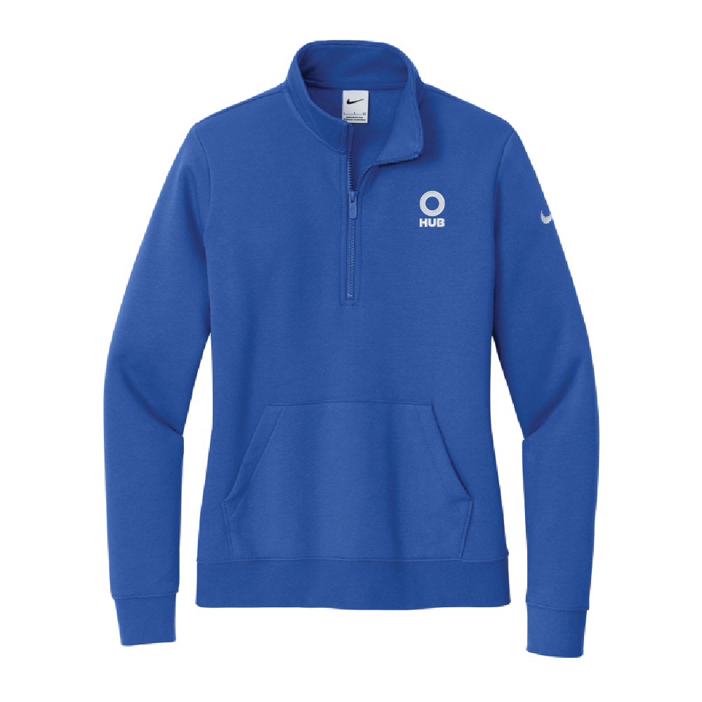 Nike Women's Club Fleece Sleeve Swoosh 1/2-Zip